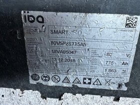 Trakční baterie 80V 775Ah 5PzS 775Ah r.v. 12/2018 - 2