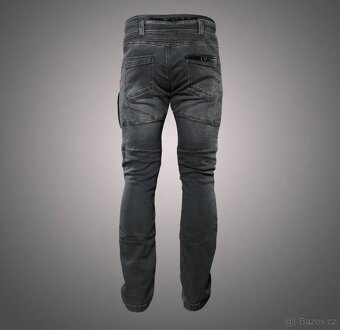 4SR Pánské kevlarové moto jeansy CLUB SPORT grey - 2