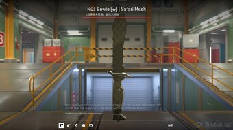 CS:GO 2 skin Nůž Bowie Safari Mesh Povrch: Lehce opotř - 2