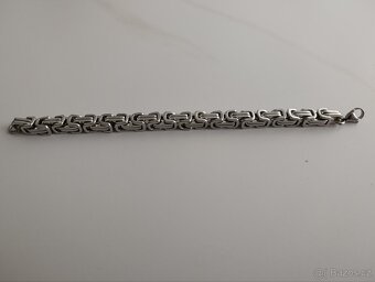 Nový náramek z chirurgické oceli na ruku délka 22 cm - 2