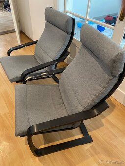 2x židle/křeslo IKEA POÄNG - poškozené k opravě - 2
