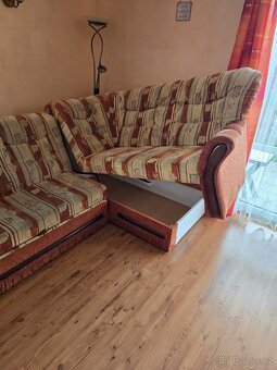 rohová rozkládací sedačka s křeslem - 2
