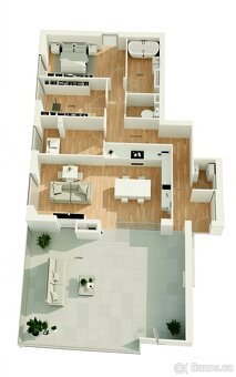 Atraktivní byt  3+kk 139 m2 v nejvyšším patře včetně terasy  - 2