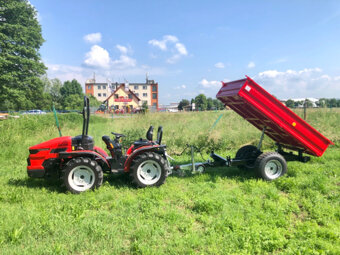 Vlečka za traktor nebo malotraktor, nájezdová brzda - 2 tuny - 2