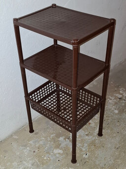STOLEČEK plastový - odkládací stolek s poličkou 40x30-78cm - 2