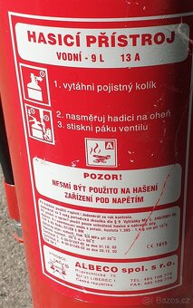 hasicí přístroj - vodní 9l - 2