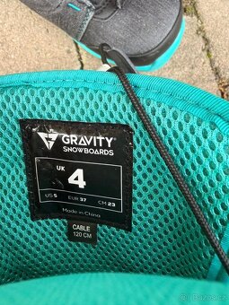 Dívčí Snb boty Gravity Micra Atop black/mint s kolečkem - 2