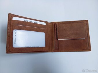 Hnědá peněženka z kozí kůže s RFID blokací - 2