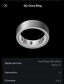 Oura Riing gen4, veil 11, brushed silver - 2
