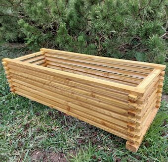 Dřevěný obal na truhlíky, kvalitní modřínový - 2