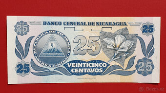 Bankovka NIKARAGUA 25 Centavos rok 1991 stav UNC - 2
