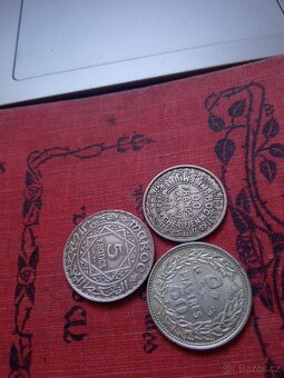 STŘÍBRNÉ MINCE PIASTRY+FRANKY-3KS - 2