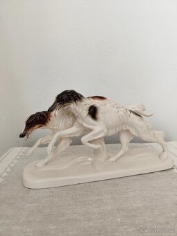 Hertwig chrti psy porcelánová soška - 2