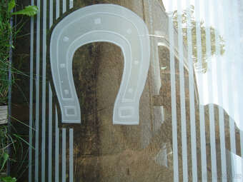 Skleněná výplň do dveří - motiv koně - 2