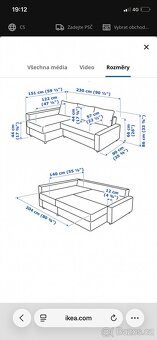 Černy koženkový gauč - 2