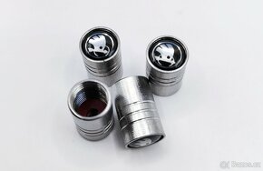 Ventilky pneu kol ŠKODA - stříbrné - 2