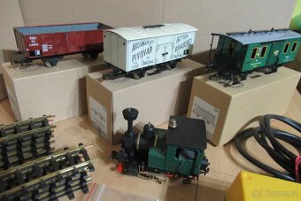 ETS - parní lokomotiva LUCIE, vagony, koleje, trafo - 2