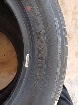 2 nepoužité letní pneu 215/65r17 - 2