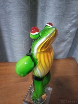 Skleněný žabák Murano - 2