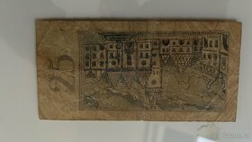 Vzacna bankovka 25 kčs serie E - 2