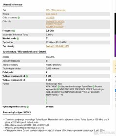 Intel Core i5-3350P, socket 1155, SR0WS
-PRodáno - 2