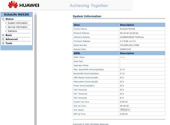 Wifi ADSL modem a router Huawei Echolife HG520i - 2