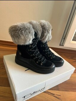 Kožené kotníčkové kozačky /sněhule, Pollonus, vel. 37 - 2