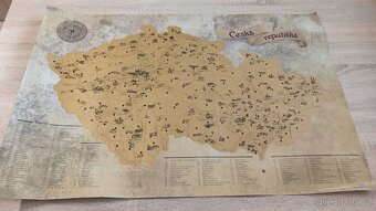 VELKÁ ZLATÁ STÍRACÍ MAPA ČR - NEPOUŽITÁ - 2