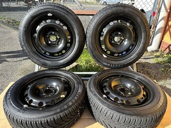 Zimní plechová sada 5x100 r15 + pneu 185/60/15 TOP STAV - 2