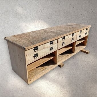 Starý celodřevěný stůl 3m - 2