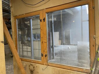 Dřevěné okno, dvojsklo, rozměr 2180 x 1400 - 2