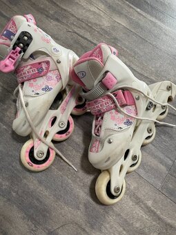 Dětské kolečkové brusle bílé - 2