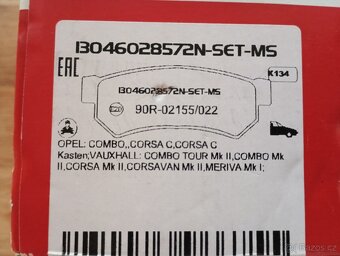 Opel Corsa C ,,Combo,,,brzdové destičky přední - 2