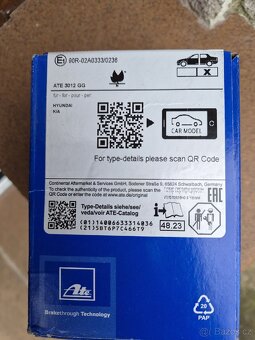 Zadní brzdové destičky ATE 605650 - 2