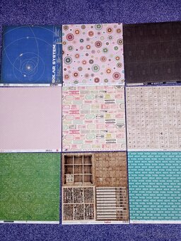 Oboustranné papíry na scrapbooking, 9 ks - 2