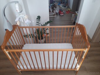 Detská postýlka 120x60 cm + Kolotoč + Hrací deka - 2