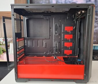 PC skřín Phanteks Eclipse P400 (černá/červená, tvrzené sklo) - 2