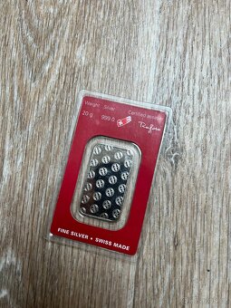 20g stříbrný slitek (999/1000) Argor Heraeus - 2