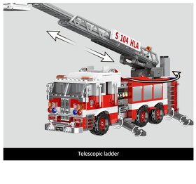 Stavebnice hasičské auto , kompatibilní s LEGO - 2