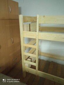 Extra masivní silná patrová postel - palanda - 2