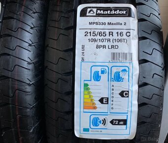 Nepoužitá letní sada - MATADOR - 215/65/16 Céčka - 2