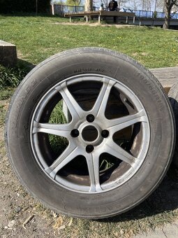 prodám 15" alu litá kola na Citroen C4 2005+letní pneu - 2
