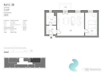 Byt B-3B, 2+kk, balkon - 2