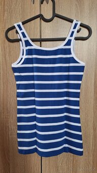 Dámské modro bílé pruhované tílko - 2