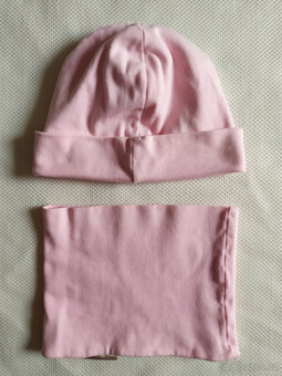 Dívčí bavlněná čepice s nákrčníkem, Dráče, vel. 52-54 - 2