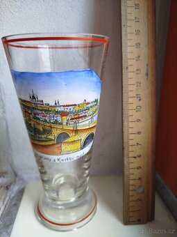 HRADČANY 100% STAV MALOVANÁ UPOMÍNKOVÁ SKLENICE - 2