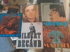 10x vinyl- edith piaf, aznavour, becaud, brel, mathieu - 2