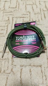ERNIE BALL 10' Braided Cable Black/Green - 2