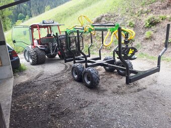 vyvážečka , vlek na dřevo, hydraulická ruka, - 2