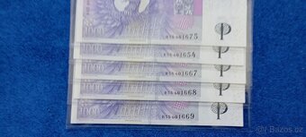 Vyroční bankovky 1000 Kč s přítiskem UNC - 2
